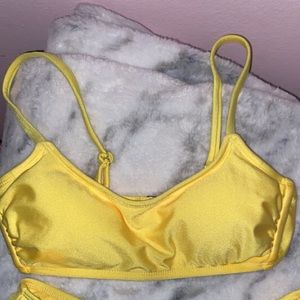 bright yellow bikini
